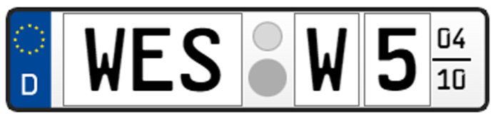 "SAISON" Anhänger-Kennzeichen, 460x110 mm (Standard), ohne Carbon-Optik